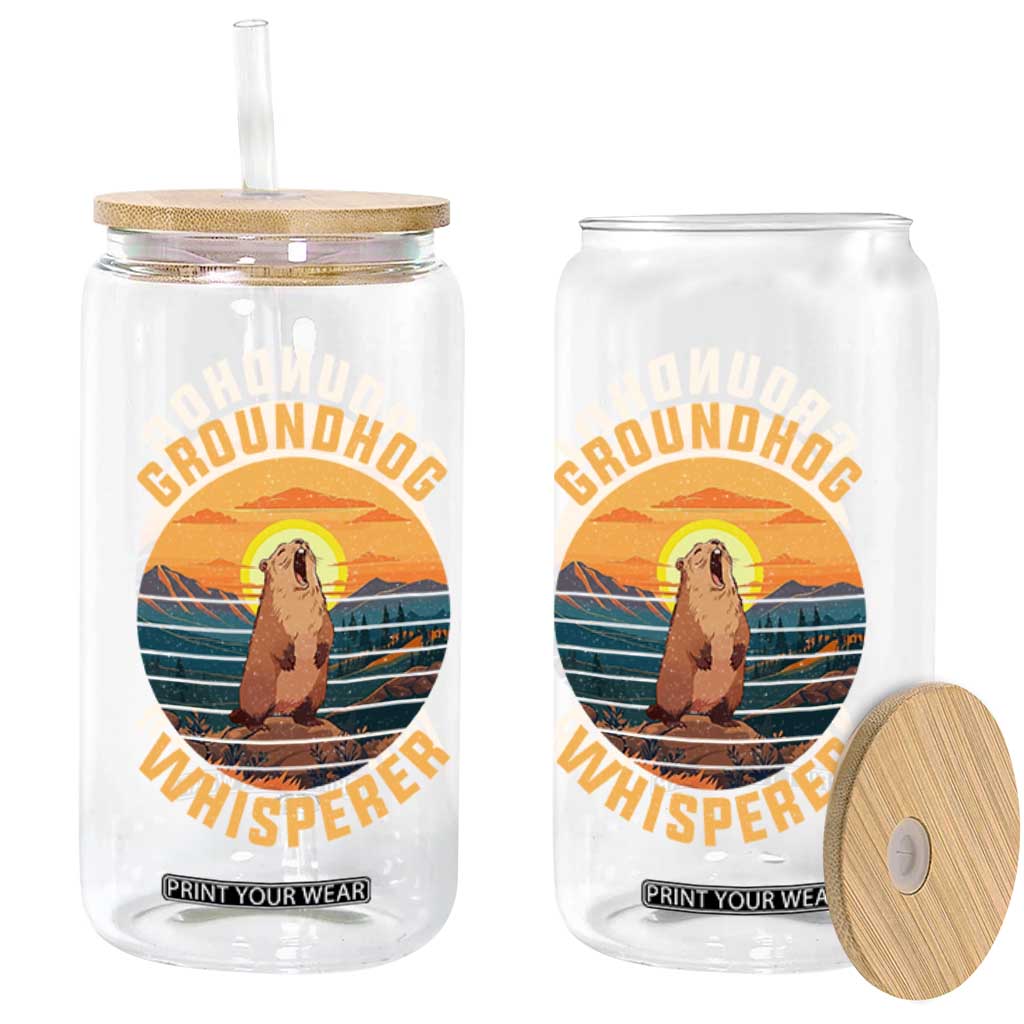 Funny Groundhog Whisperer Glass Can Screaming Woodchuck Mountain Forest TS11 Print Your Wear