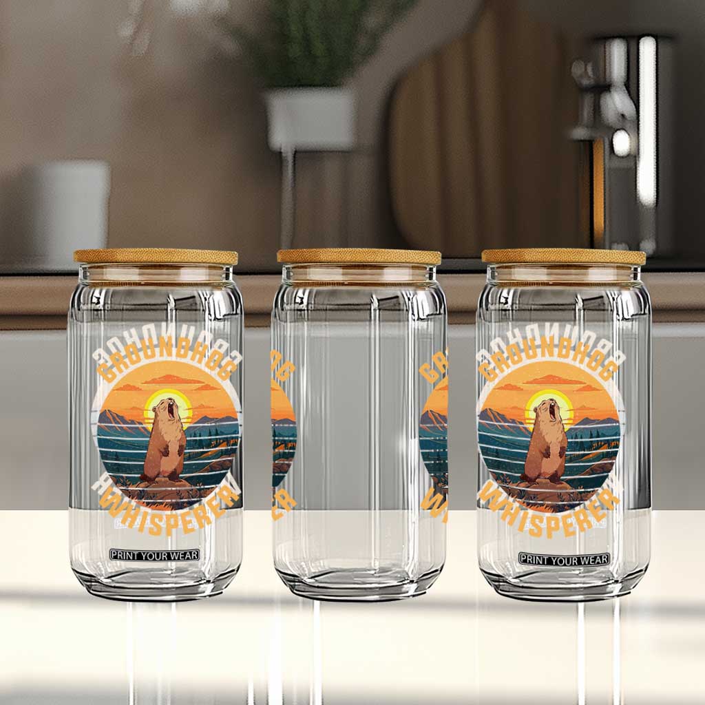 Funny Groundhog Whisperer Glass Can Screaming Woodchuck Mountain Forest TS11 Print Your Wear