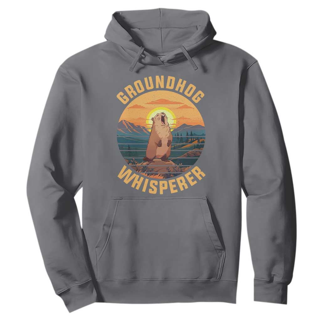 Funny Groundhog Whisperer Hoodie Screaming Woodchuck Mountain Forest TS11 Charcoal Print Your Wear