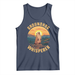 Funny Groundhog Whisperer Tank Top Screaming Woodchuck Mountain Forest TS11 Navy Print Your Wear