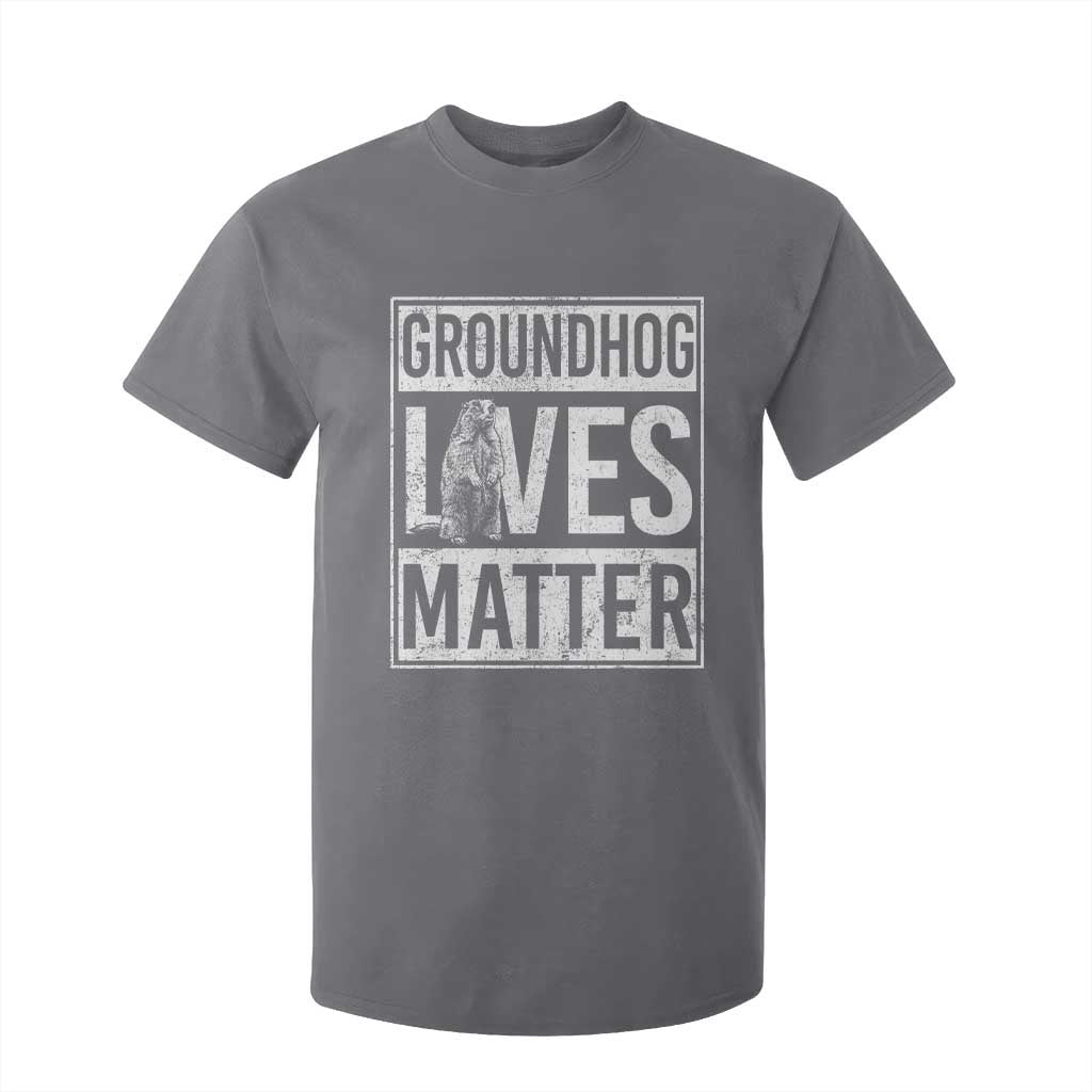 Groundhog Lives Matter T Shirt For Kid Funny Woodchuck Groundhog Day TS11 Charcoal Print Your Wear