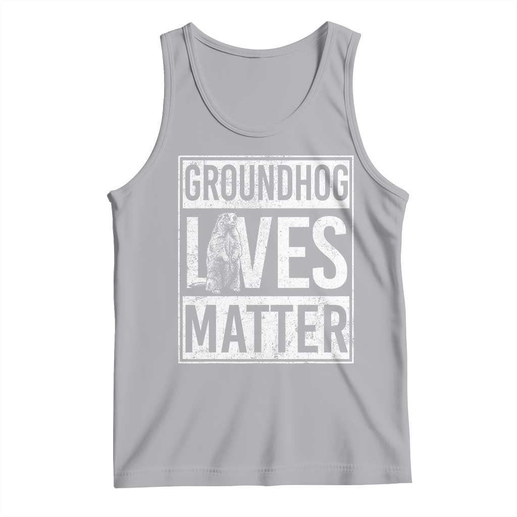 Groundhog Lives Matter Tank Top Funny Woodchuck Groundhog Day TS11 Athletic Heather Print Your Wear