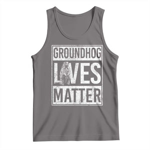 Groundhog Lives Matter Tank Top Funny Woodchuck Groundhog Day TS11 Deep Heather Print Your Wear