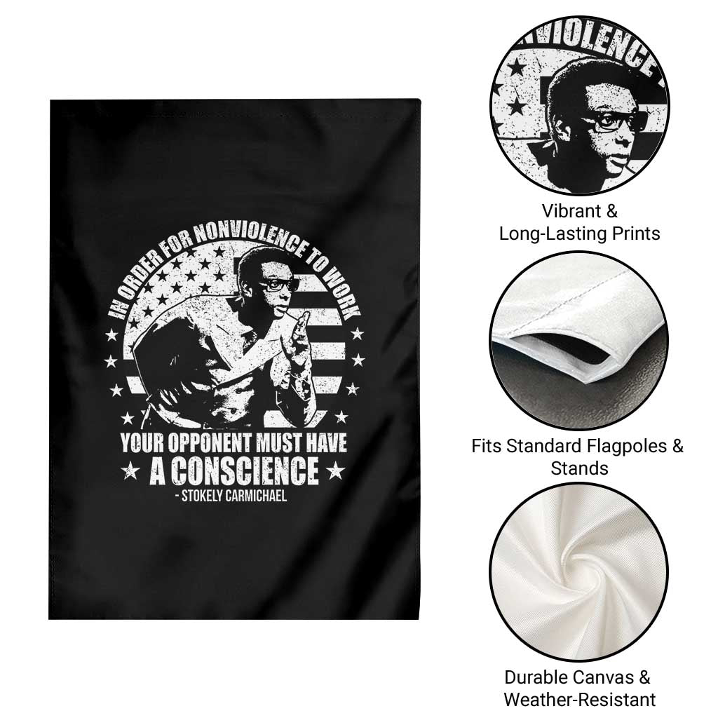 Stokely Carmichael Quote Garden Flag In Order For Nonviolence To Work Your Opponent Must Have A Conscience TS11 Print Your Wear