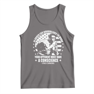 Stokely Carmichael Quote Tank Top In Order For Nonviolence To Work Your Opponent Must Have A Conscience TS11 Deep Heather Print Your Wear