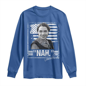 Rosa Parks Nah Quote Long Sleeve Shirt Black Movement Protest American Flag TS11 Royal Blue Print Your Wear