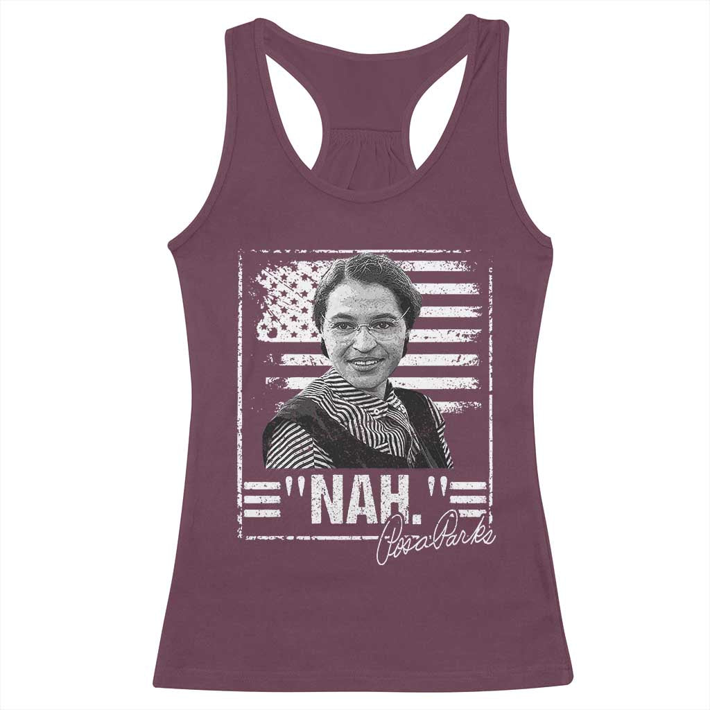 Rosa Parks Nah Quote Racerback Tank Top Black Movement Protest American Flag TS11 Maroon Print Your Wear
