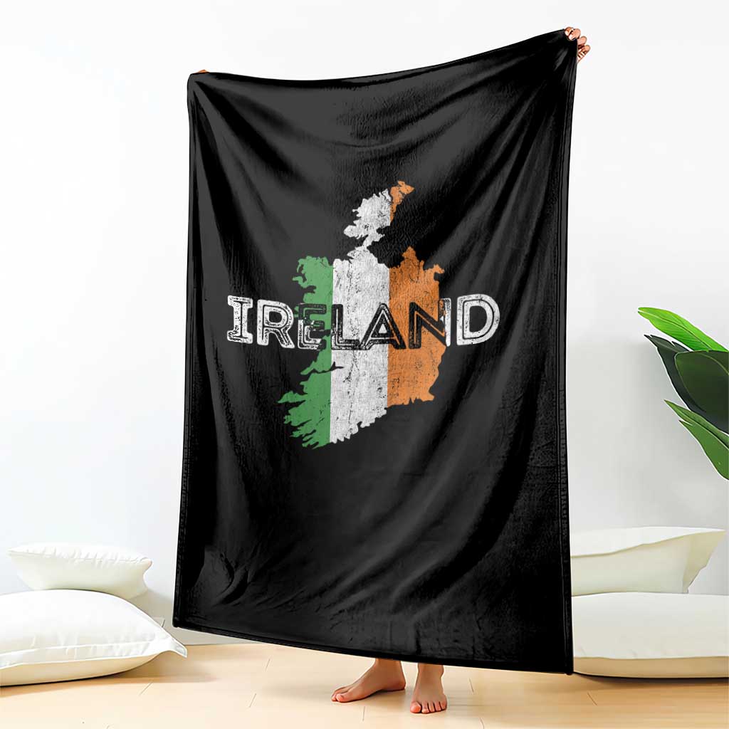 Vintage Irish Map Ireland Pride Souvenir Throw Blanket TS11 Print Your Wear