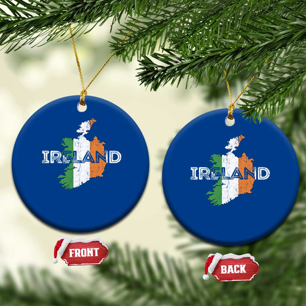 Vintage Irish Map Ireland Pride Souvenir Ceramic Ornament TS11 1pc Blue Print Your Wear