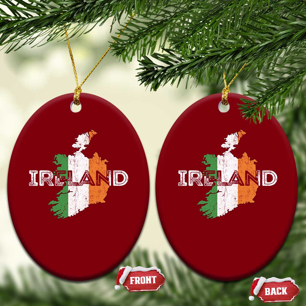 Vintage Irish Map Ireland Pride Souvenir Ceramic Ornament TS11 Print Your Wear
