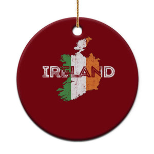 Vintage Irish Map Ireland Pride Souvenir Ceramic Ornament TS11 1pc Red Print Your Wear