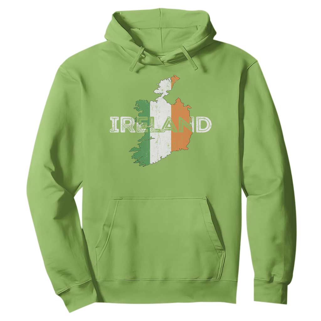Vintage Irish Map Ireland Pride Souvenir Hoodie TS11 Lime Print Your Wear