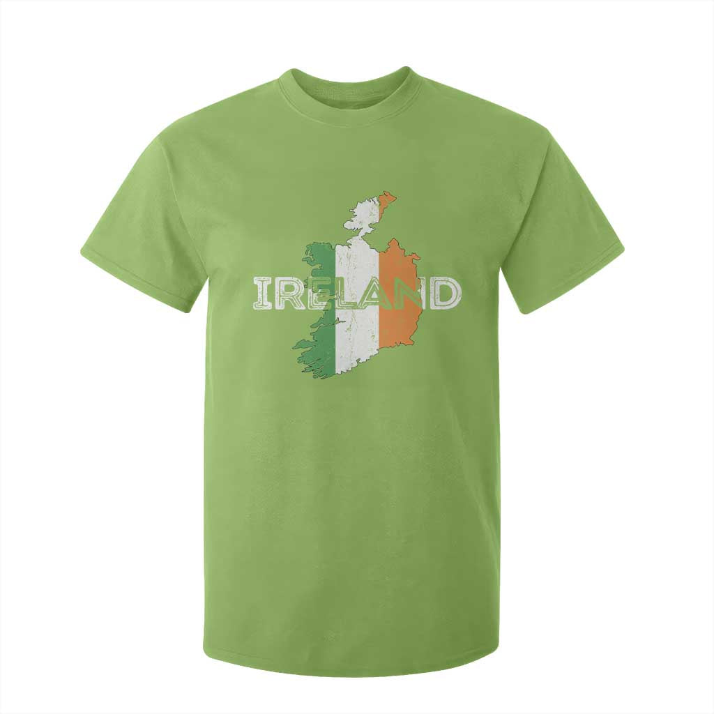 Vintage Irish Map Ireland Pride Souvenir T Shirt For Kid TS11 Lime Print Your Wear
