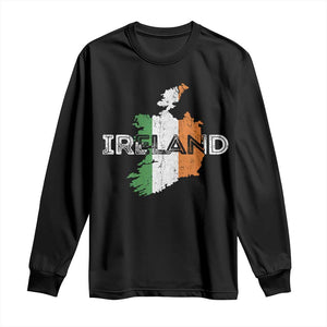 Vintage Irish Map Ireland Pride Souvenir Long Sleeve Shirt TS11 Black Print Your Wear