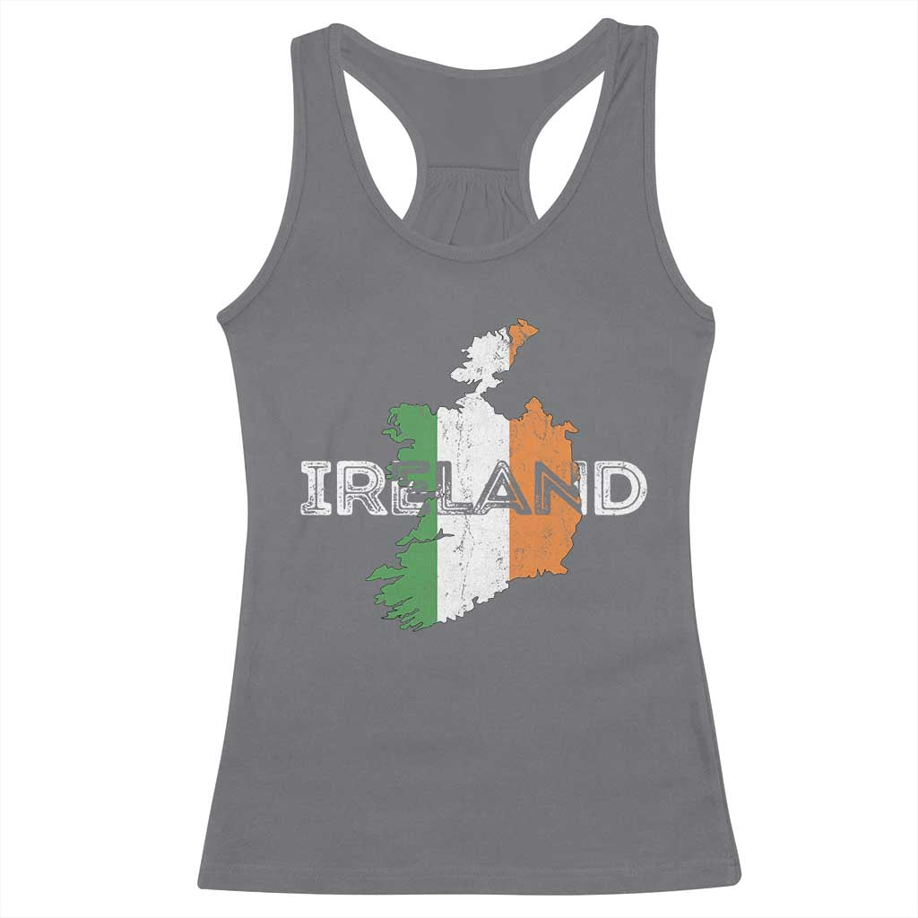 Vintage Irish Map Ireland Pride Souvenir Racerback Tank Top TS11 Charcoal Print Your Wear