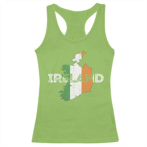 Vintage Irish Map Ireland Pride Souvenir Racerback Tank Top TS11 Lime Print Your Wear