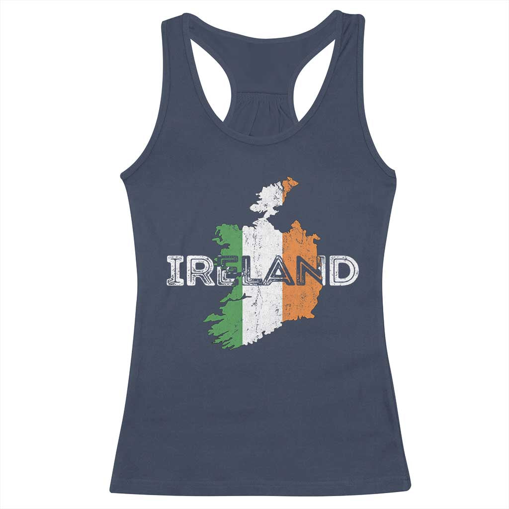Vintage Irish Map Ireland Pride Souvenir Racerback Tank Top TS11 Navy Print Your Wear