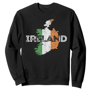 Vintage Irish Map Ireland Pride Souvenir Sweatshirt TS11 Black Print Your Wear