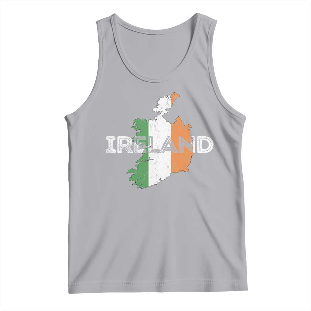 Vintage Irish Map Ireland Pride Souvenir Tank Top TS11 Athletic Heather Print Your Wear