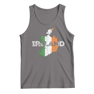Vintage Irish Map Ireland Pride Souvenir Tank Top TS11 Deep Heather Print Your Wear