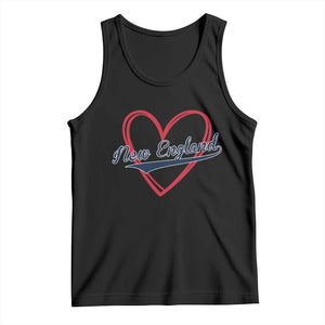 New England Vintage Red Heart Sport Fan Game Day Tank Top TS11 Black Print Your Wear