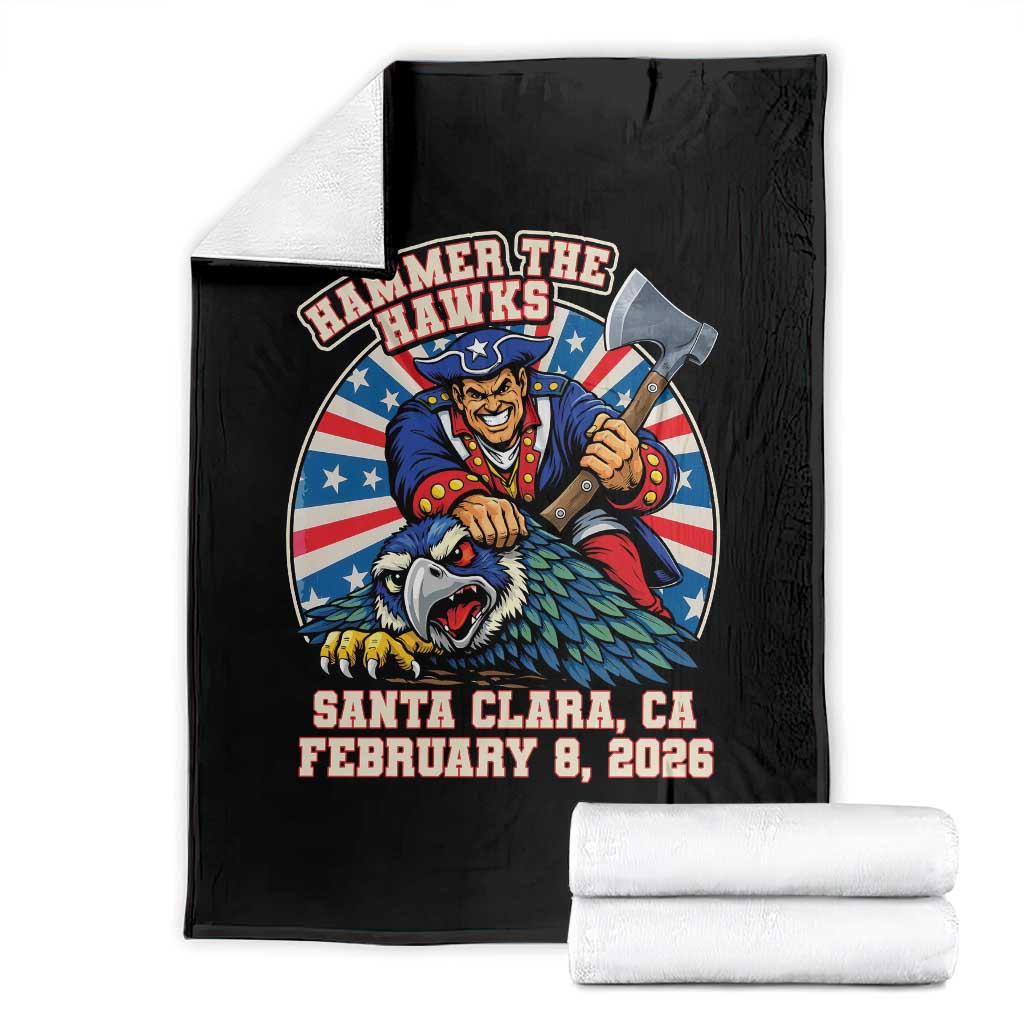 Funny Football Rivarly Throw Blanket Hammer The Hawk New England Minutemen Championship TS11 Black Print Your Wear