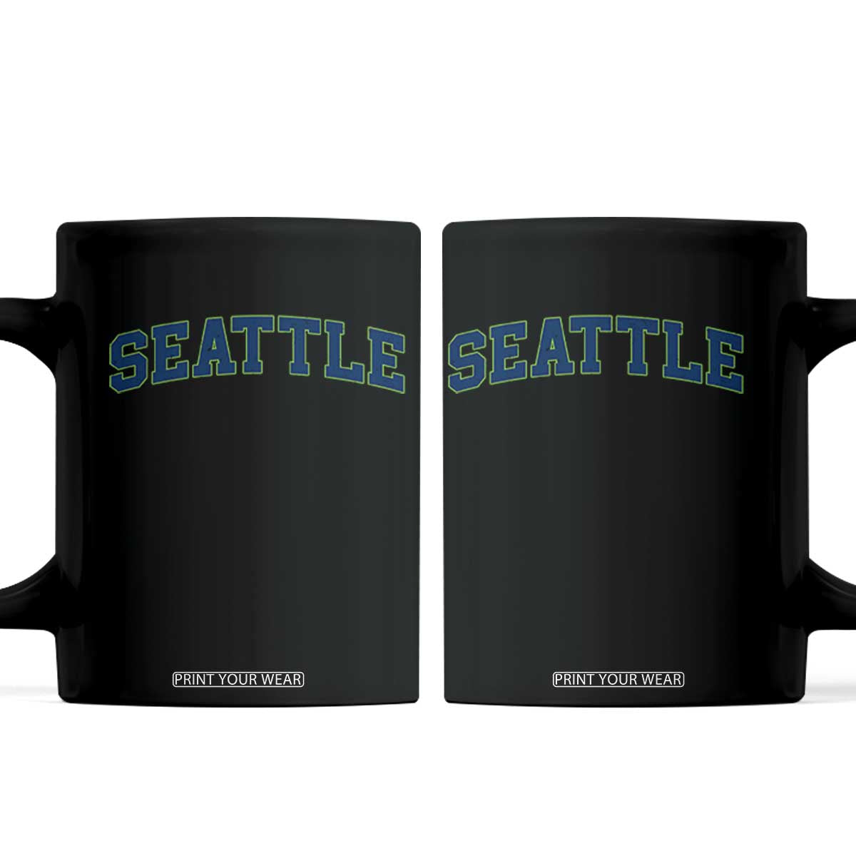 Seattle Fan Coffee Mug Vintage Athletic Sports City Game Day TS11 Black Print Your Wear