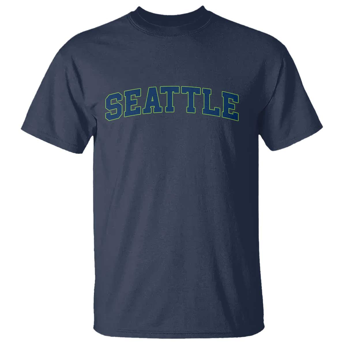Seattle Fan T Shirt Vintage Athletic Sports City Game Day TS11 Navy Print Your Wear