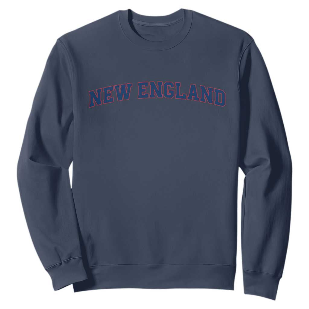 New England Fan Sweatshirt Vintage Athletic Sports Game Day TS11 Navy Print Your Wear