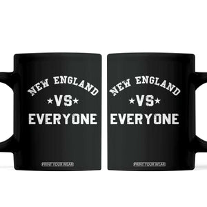 New England Vs Everyone Coffee Mug Vintage Distressed Jersey Football Game Day TS11 Black Print Your Wear