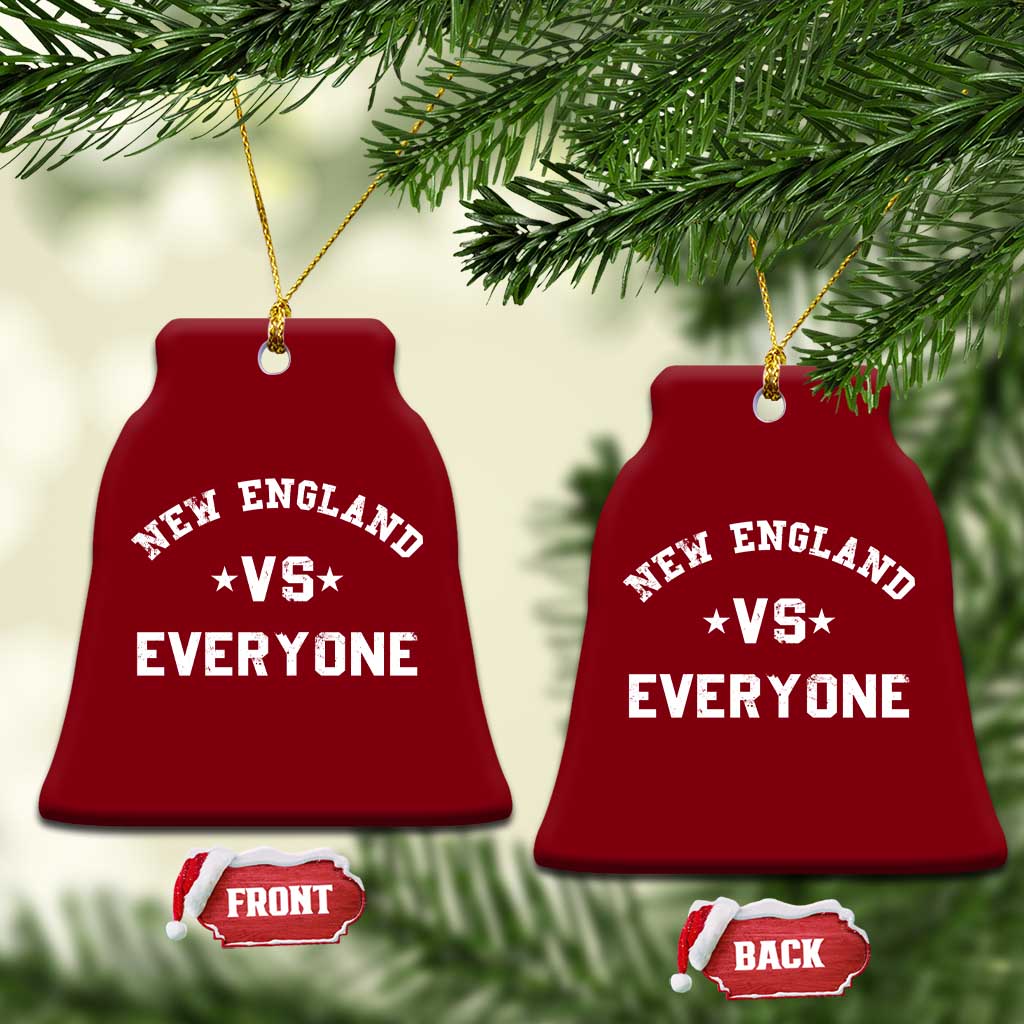 New England Vs Everyone Ceramic Ornament Vintage Distressed Jersey Football Game Day TS11 Print Your Wear