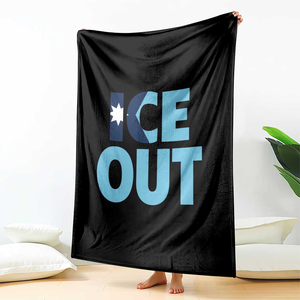 Minnesota Ice Out Throw Blanket MN State Anti Ice Movement Protest Statement TS11 Print Your Wear