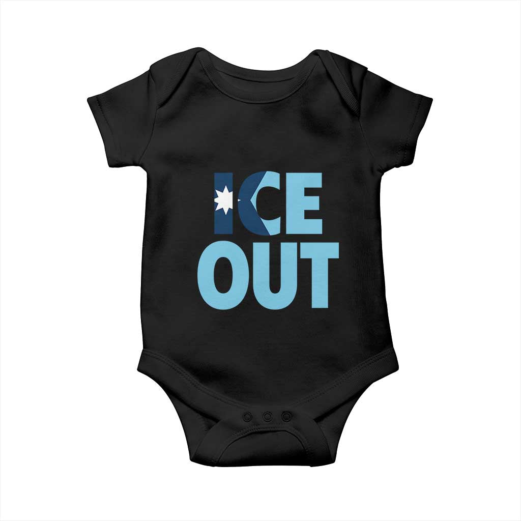 Minnesota Ice Out Baby Onesie MN State Anti Ice Movement Protest Statement TS11 Black Print Your Wear