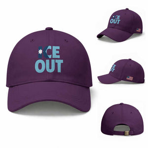 Minnesota Ice Out Baseball Cap MN State Anti Ice Movement Protest Statement TS11 Baseball Cap Universal Fit Purple Print Your Wear
