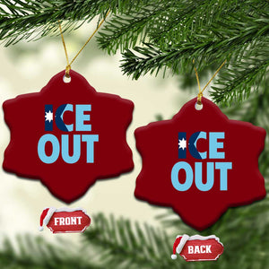 Minnesota Ice Out Ceramic Ornament MN State Anti Ice Movement Protest Statement TS11 Print Your Wear