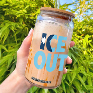 Minnesota Ice Out Glass Can MN State Anti Ice Movement Protest Statement TS11 Black Print Your Wear