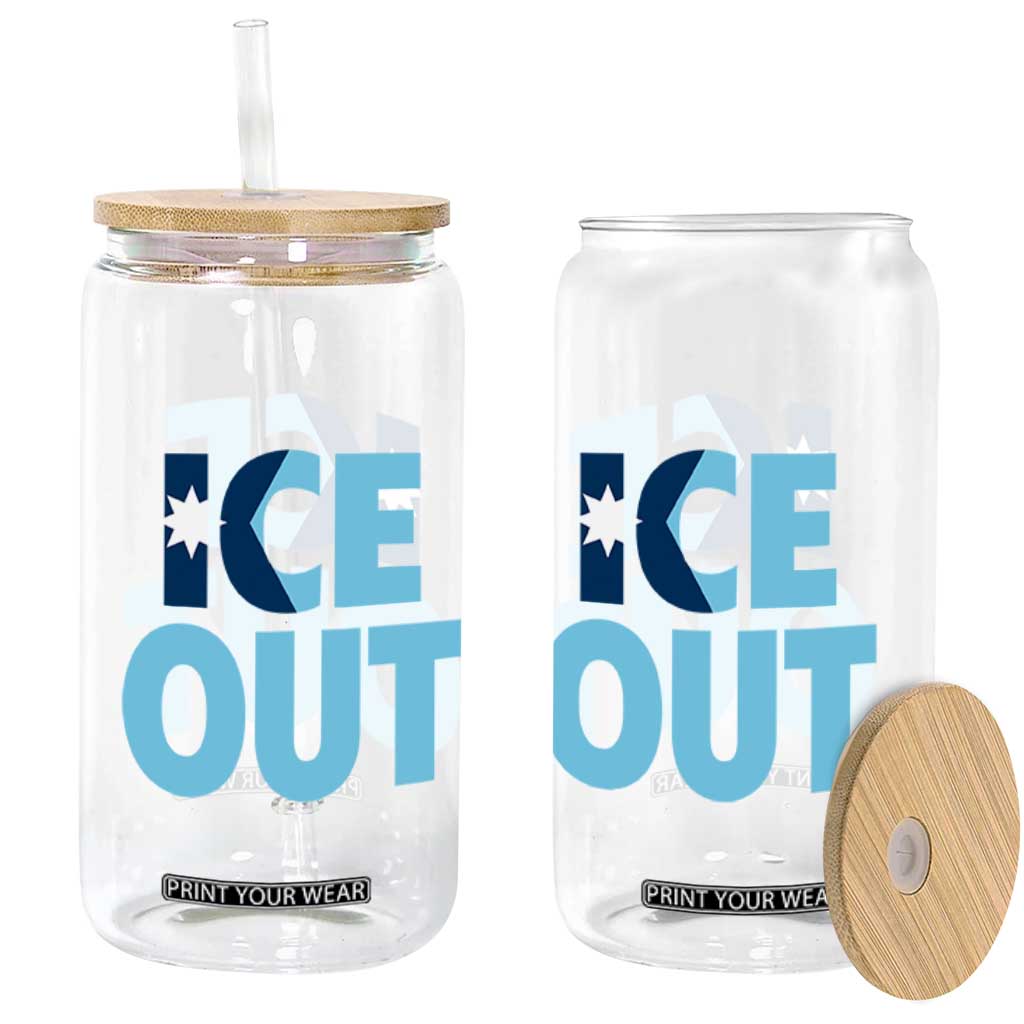 Minnesota Ice Out Glass Can MN State Anti Ice Movement Protest Statement TS11 Print Your Wear