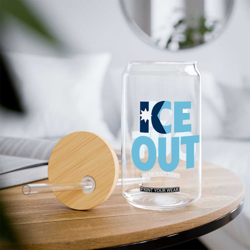 Minnesota Ice Out Glass Can MN State Anti Ice Movement Protest Statement TS11 Print Your Wear