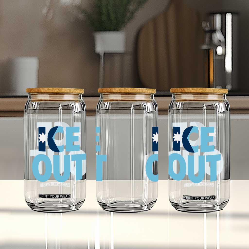 Minnesota Ice Out Glass Can MN State Anti Ice Movement Protest Statement TS11 Print Your Wear