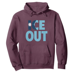 Minnesota Ice Out Hoodie MN State Anti Ice Movement Protest Statement TS11 Maroon Print Your Wear