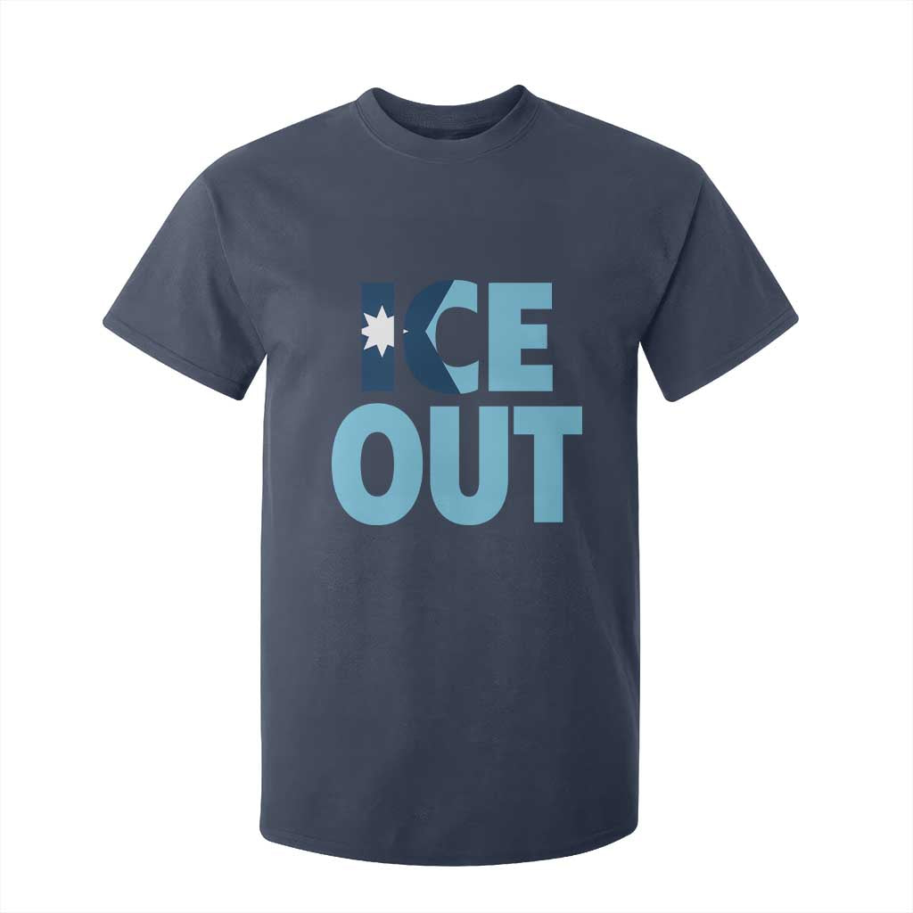 Minnesota Ice Out T Shirt For Kid MN State Anti Ice Movement Protest Statement TS11 Navy Print Your Wear