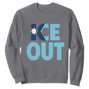 Minnesota Ice Out Sweatshirt MN State Anti Ice Movement Protest Statement TS11 Charcoal Print Your Wear