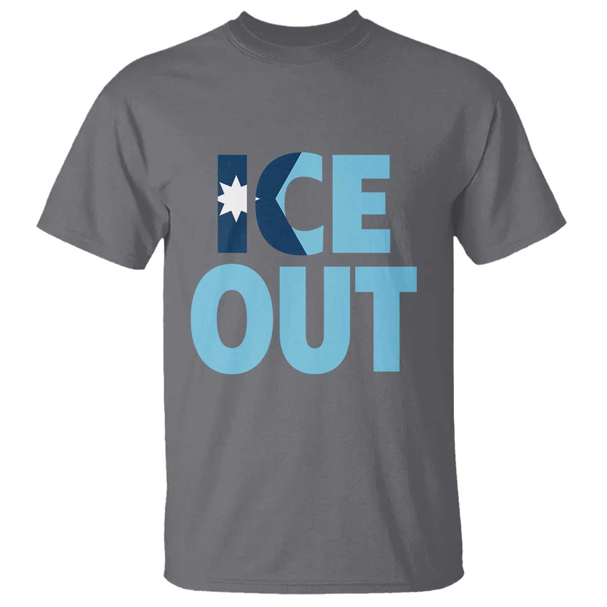 Minnesota Ice Out T Shirt MN State Anti Ice Movement Protest Statement TS11 Charcoal Print Your Wear