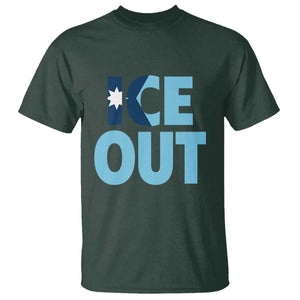 Minnesota Ice Out T Shirt MN State Anti Ice Movement Protest Statement TS11 Dark Forest Green Print Your Wear