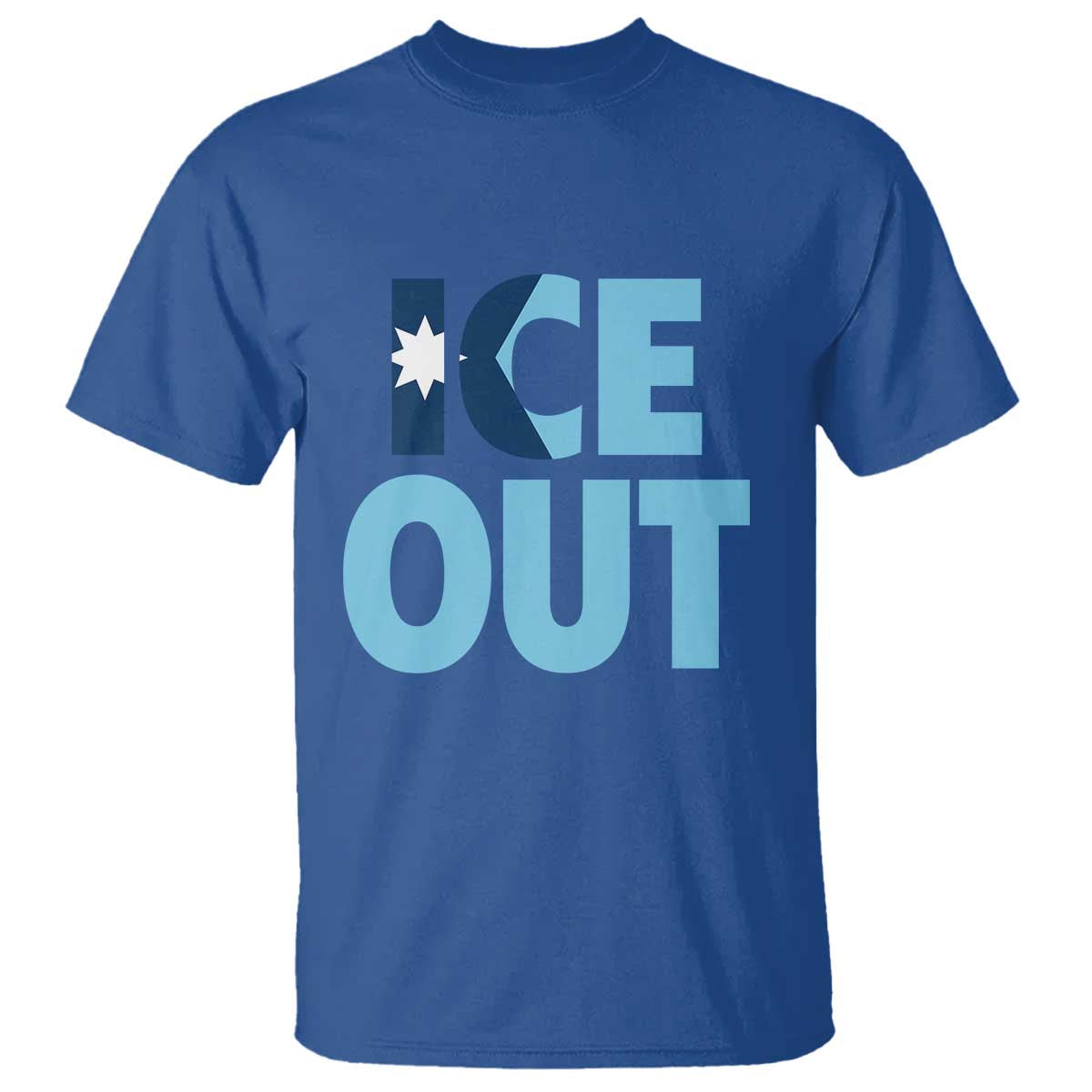 Minnesota Ice Out T Shirt MN State Anti Ice Movement Protest Statement TS11 Royal Blue Print Your Wear