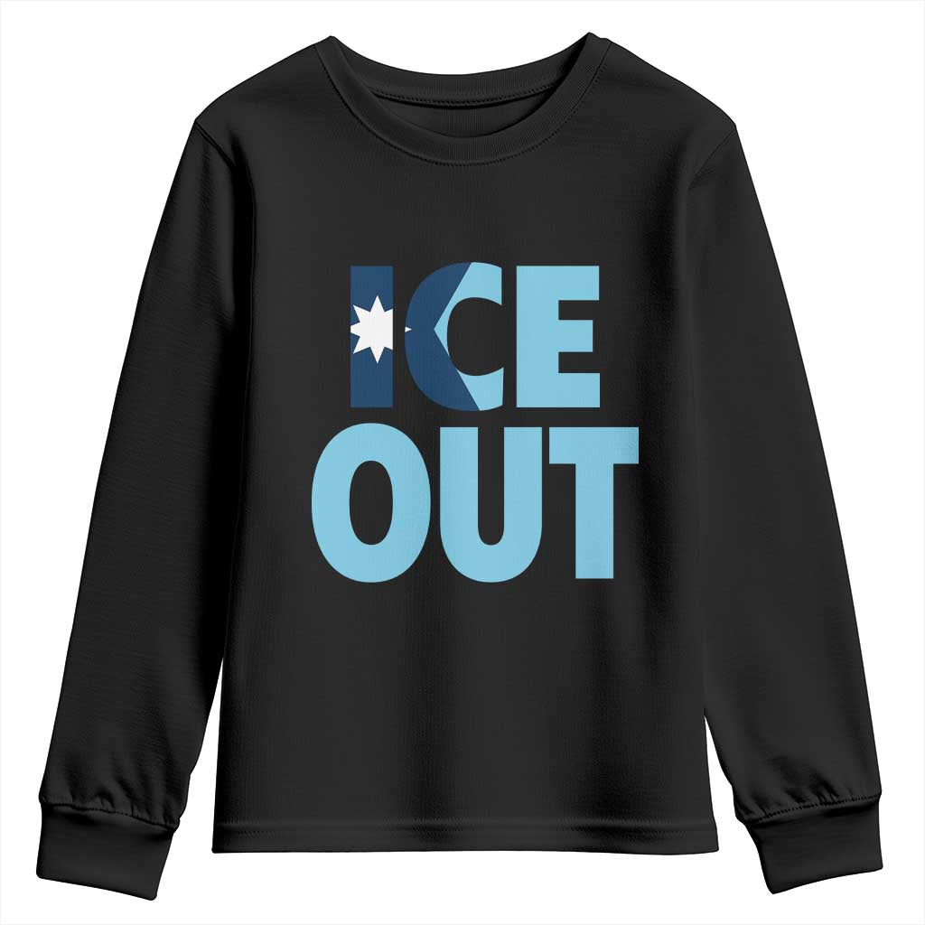 Minnesota Ice Out Youth Sweatshirt MN State Anti Ice Movement Protest Statement TS11 Black Print Your Wear