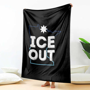 Ice Out Of Minnesota Throw Blanket MN Map Immigration Protest Community Resistance TS11 Print Your Wear