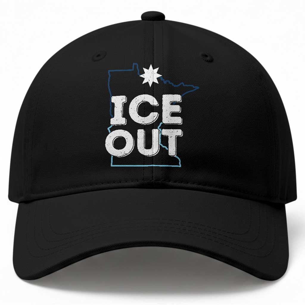 Ice Out Of Minnesota Baseball Cap MN Map Immigration Protest Community Resistance TS11 Print Your Wear