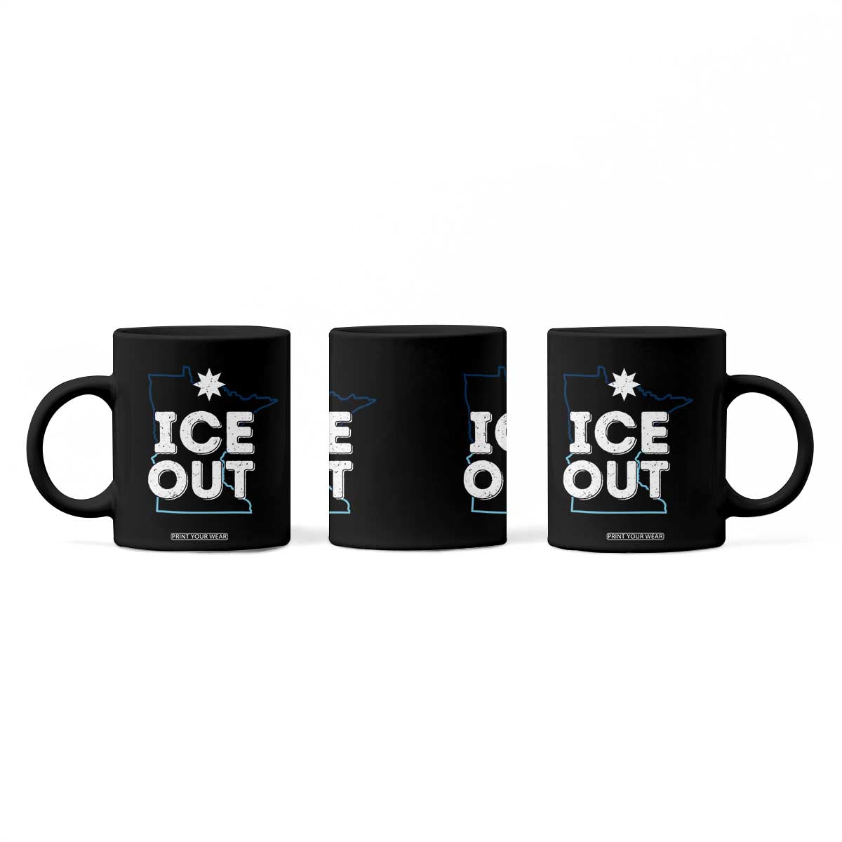 Ice Out Of Minnesota Coffee Mug MN Map Immigration Protest Community Resistance TS11 Print Your Wear
