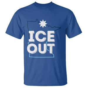 Ice Out Of Minnesota T Shirt MN Map Immigration Protest Community Resistance TS11 Royal Blue Print Your Wear